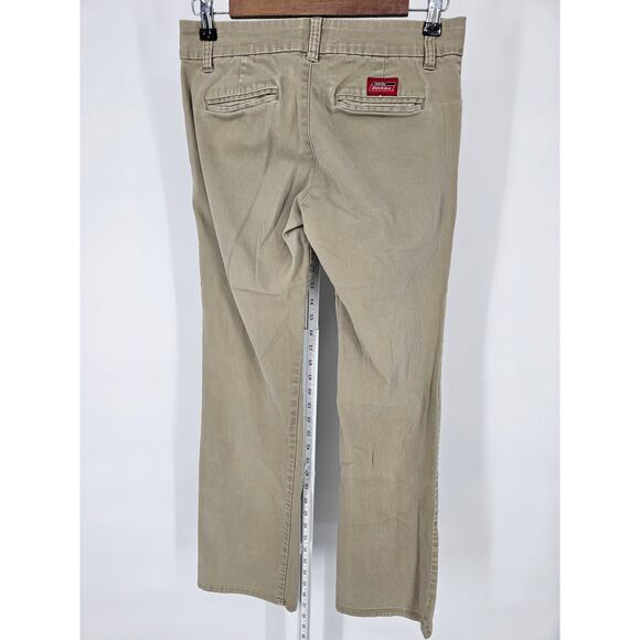 Dickies Juniors Sz 5 Straight Leg Khaki Pants Light Beige Cotton Blend - Picture 3 of 3